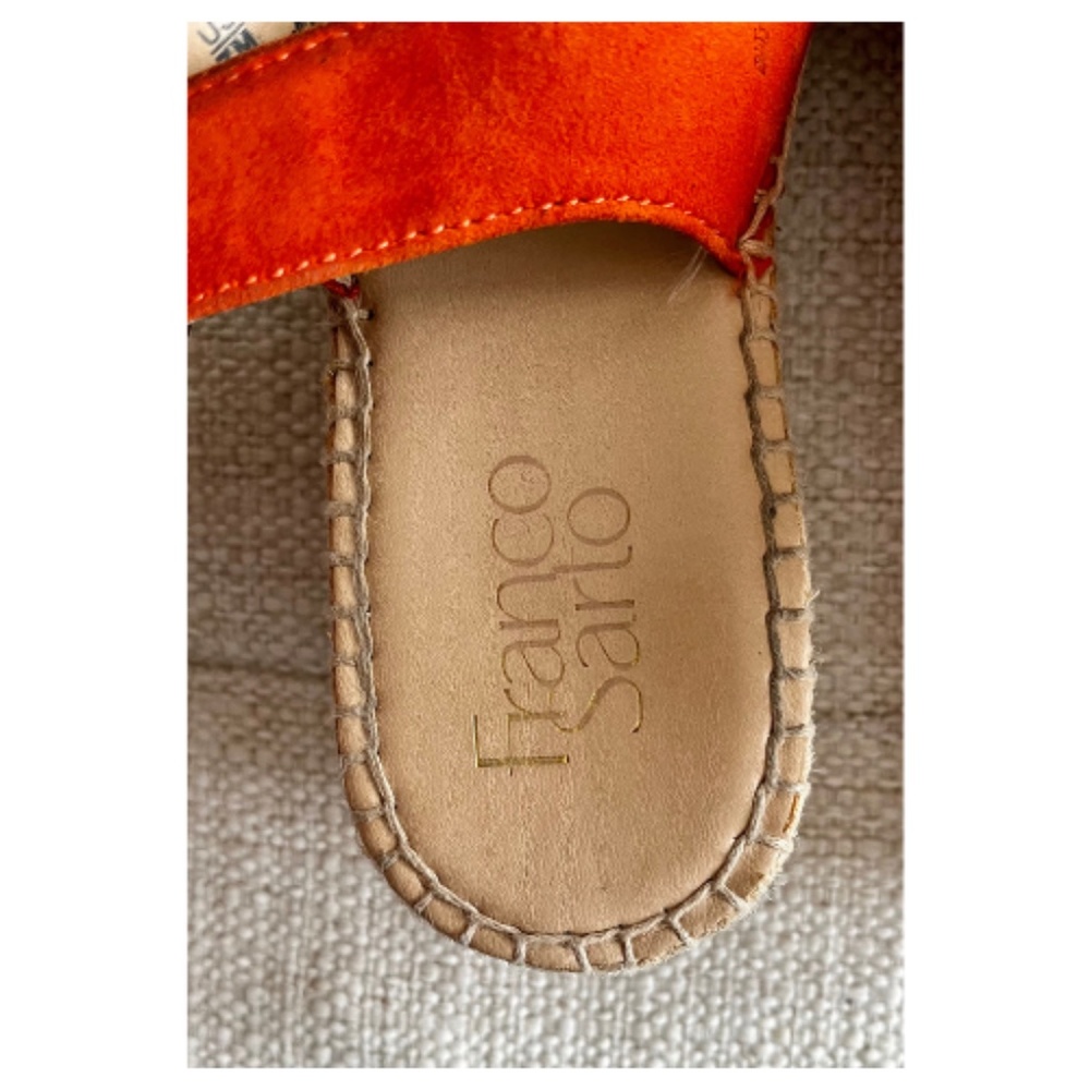 Women's Franco Sarto Tangerine Pirouette Suede Espadrille Slingback Sandals. 7M - Picture 9 of 16